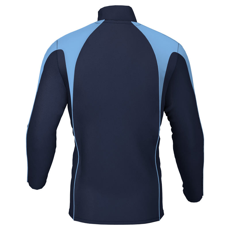 An image of the Rockbrook Park School midlayer, pictured from the back Available from Uniformity, Ireland's leading school uniform & sports uniform supplier.