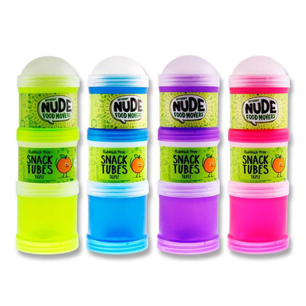 A picture of Smash Nude Food Snack Tube Triple in assorted colours, available from Uniformity, your one-stop-shop for all your Back to School Lunch and School Stationery needs. 