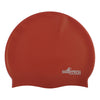 An picture of the SwimTech Silicone Swim Cap in Red, available from Uniformity