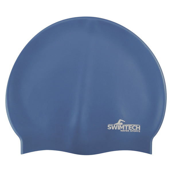 An picture of the SwimTech Silicone Swim Cap in Royal, available from Uniformity