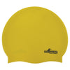 An picture of the SwimTech Silicone Swim Cap in Yellow, available from Uniformity