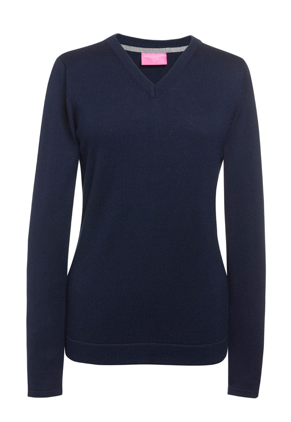 Brook Taverner Atlanta V-neck Jumper in Navy