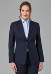 Model wearing Brook Taverner Cannes Tailored Fit Ladies Jacket in Navy