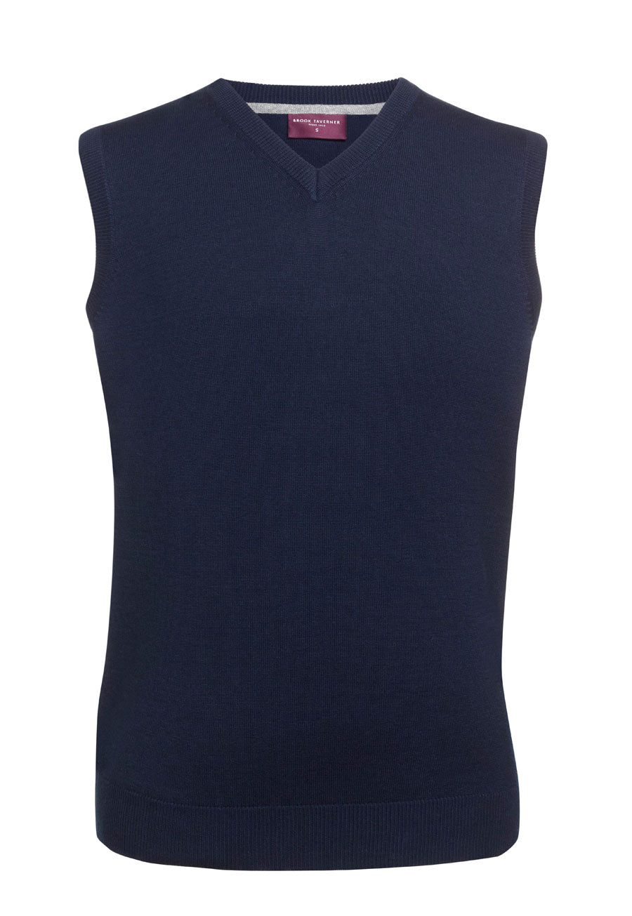 Brook Taverner Detroit V-neck Slipover in Navy