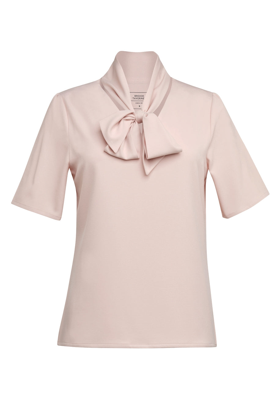 Brook Taverner Flavia Pussy Bow Blouse, front