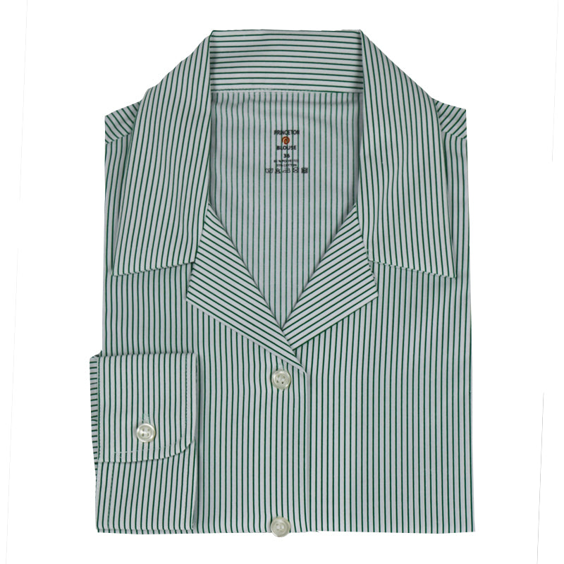 Holy Child Killiney Green Striped Revere Blouse (Single Pack)