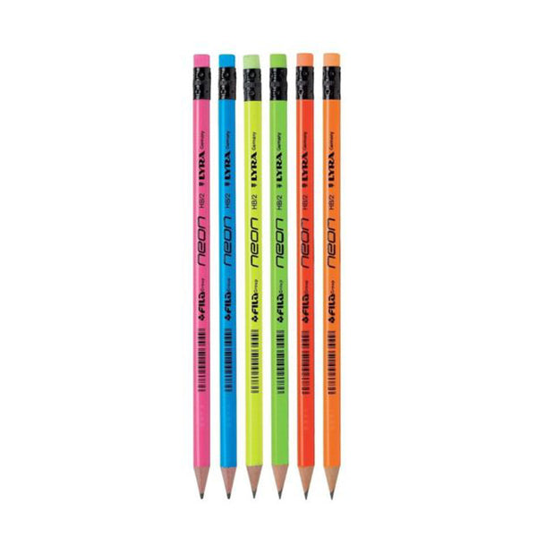 Lyre Neon Rubber Tipped Pencils (HB)