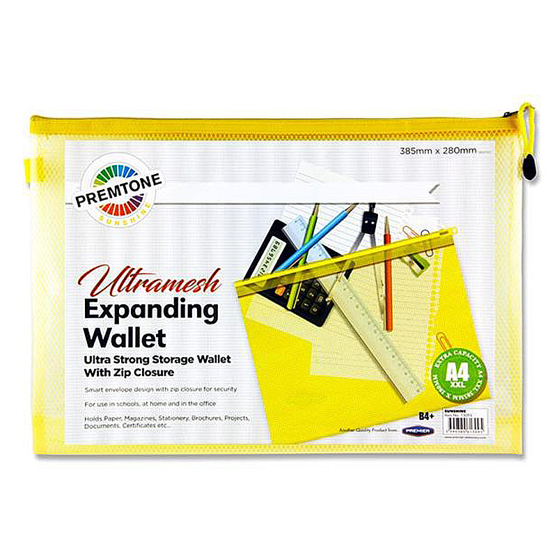 Photo of the Premtone B4+ Ultramesh Expanding Wallet in Yellow